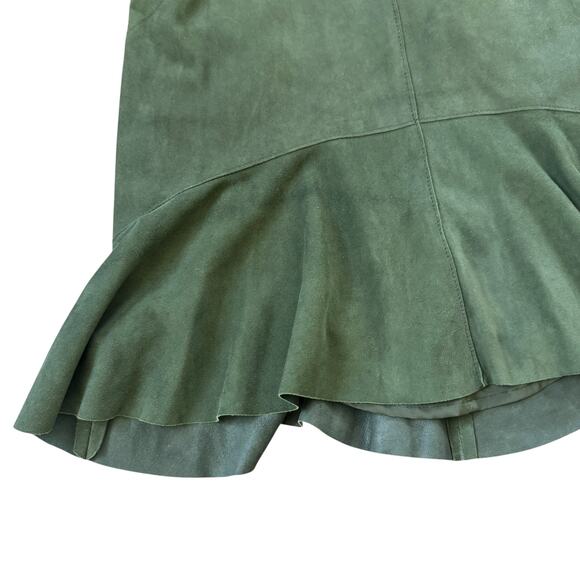 Rachel Zoe Olive Green Suede Dress - Picture 8 of 14